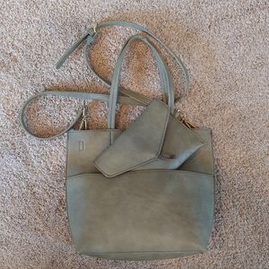 Anthropologie Sage Green Mini Crossbody